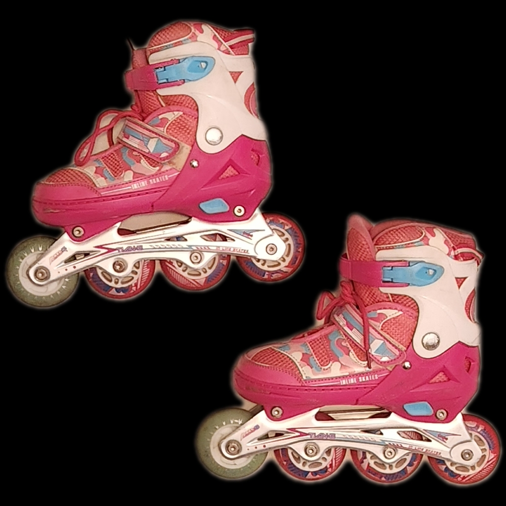 #T6 TIAN-E Pink Girls’  Rollerblades – Size 8” Boot